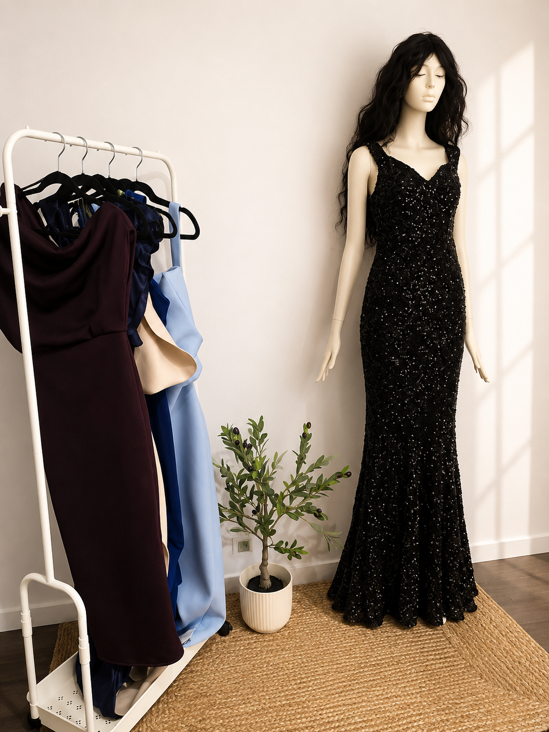 Robe de soirée à sequin- seconde main- porter une fois